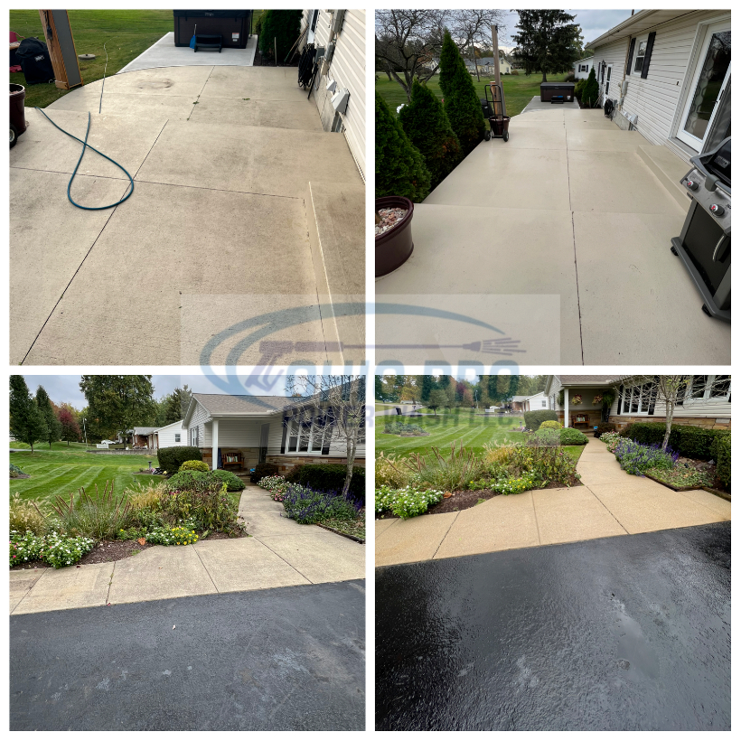House washing concrete cleaning