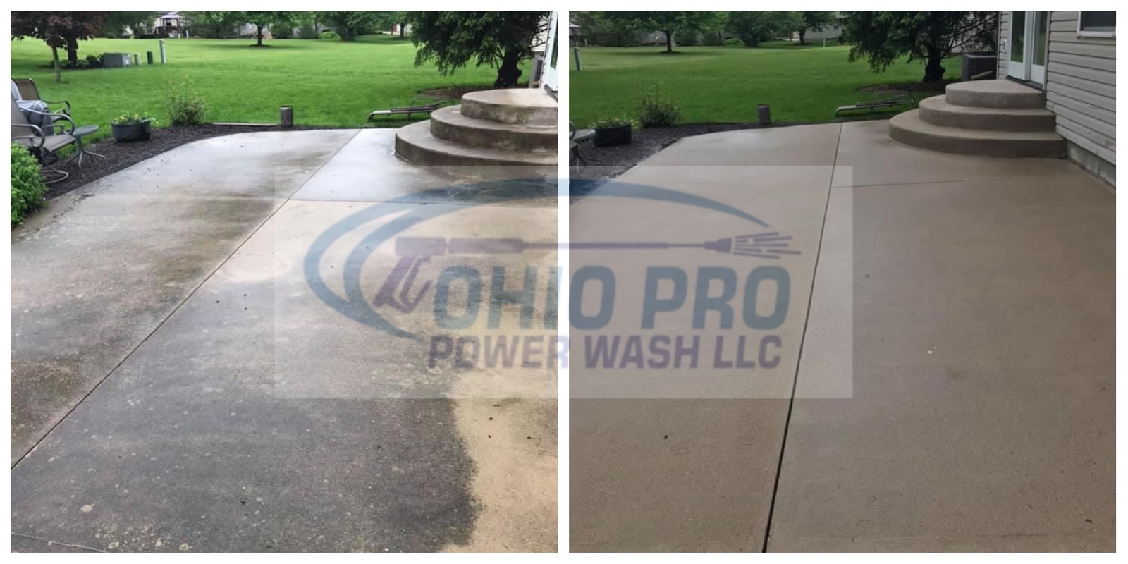 Patio concrete cleaning peckerington