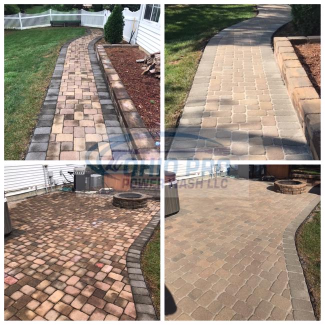 Paver patio cleaning sanding pickerington oh