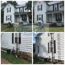 Residential Soft Wash On Aluminum Siding 0