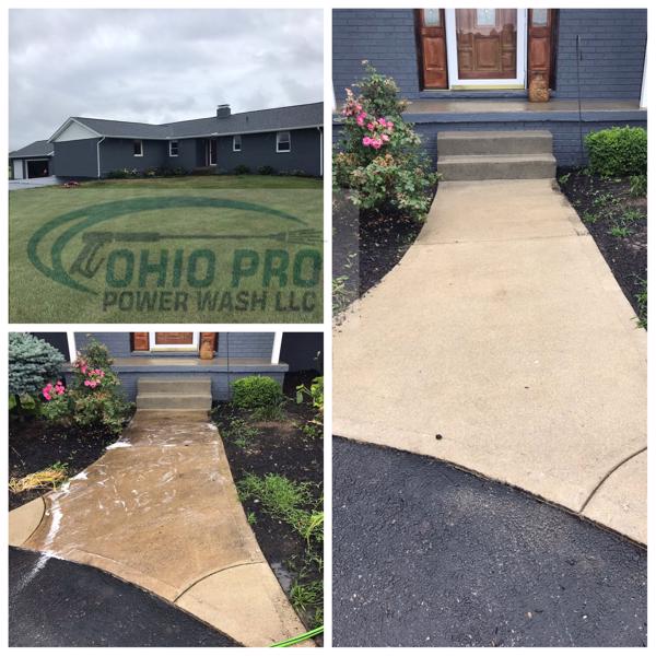 Whole home soft wash concrete cleaning baltimore oh